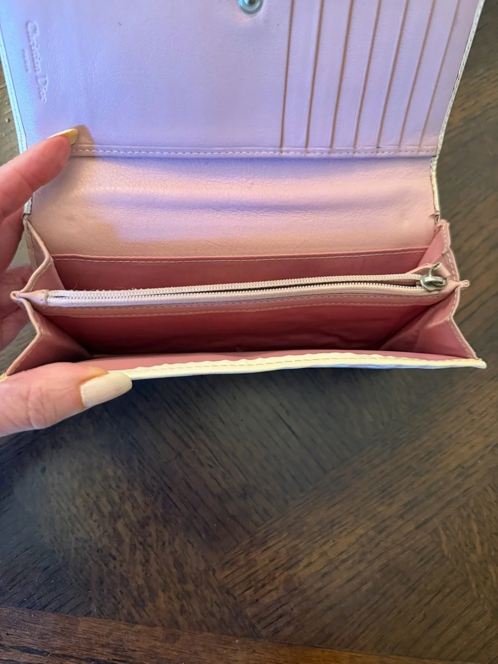 Christian Dior Galliano “2” vintage pink trotter continental wallet Pre-loved